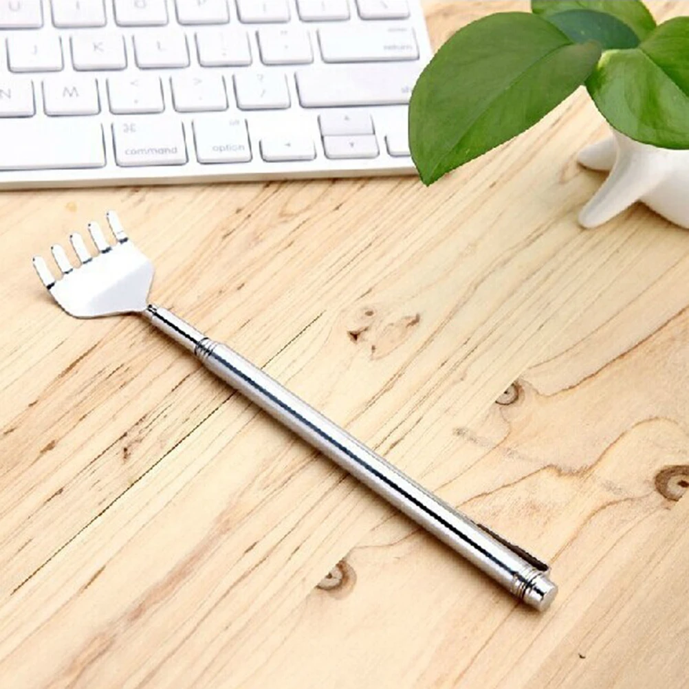 

Silver Extendable Telescopic Stainless Steel Itching Stick Pocket Back Scratcher Long Lasting Durable Itching Stick