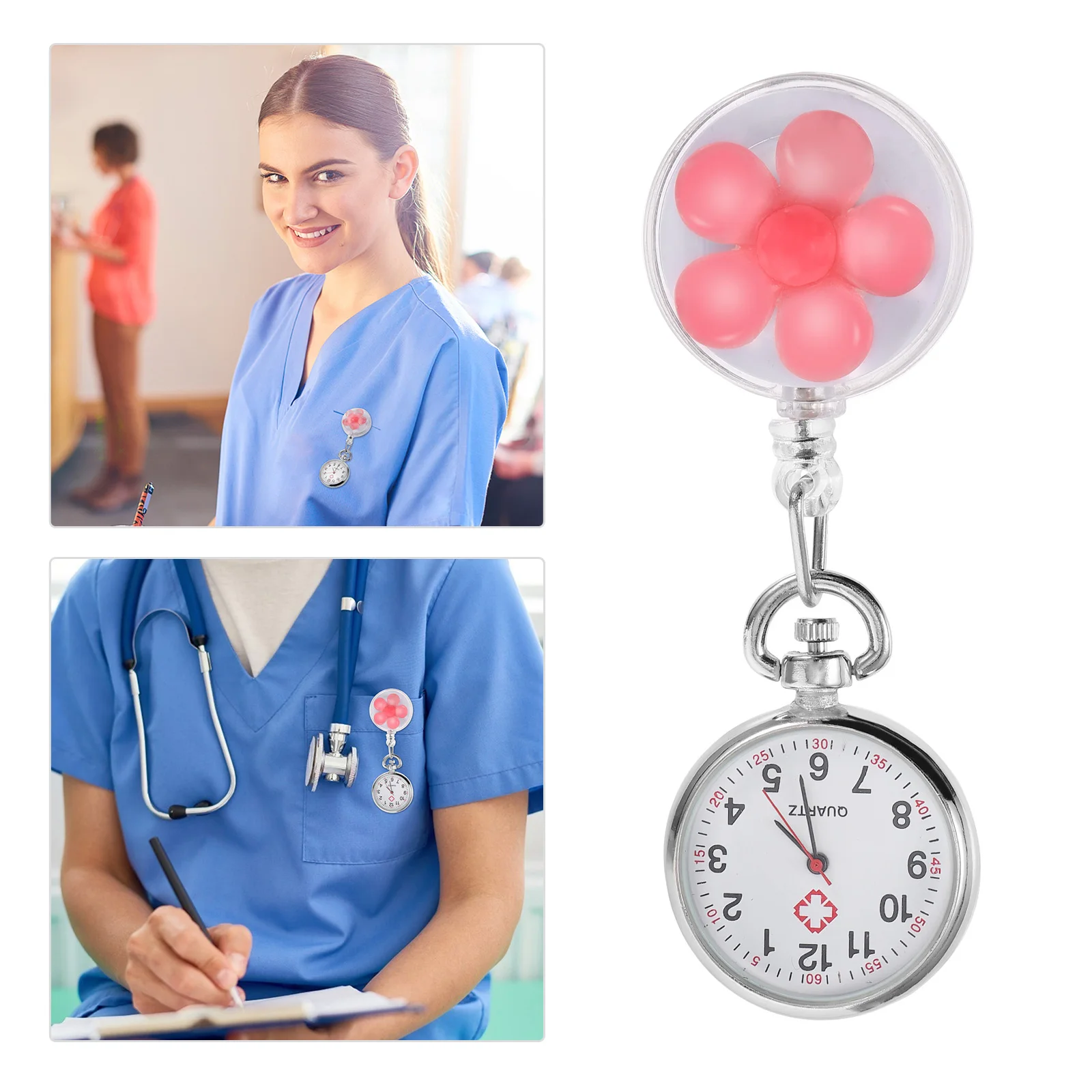 Мультяшные клипсы для медсестры, легкие кварцевые наручные часы-брелок, привлекательный дизайн, подарок для детей