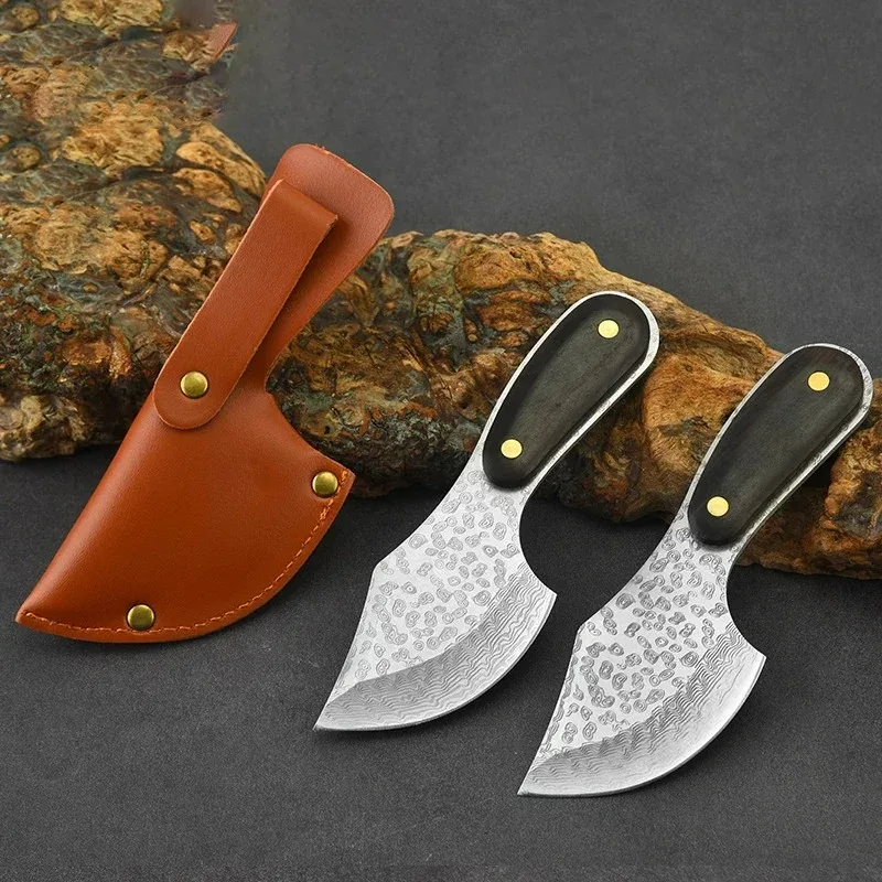 Fruit Knife Mongolian Hand Held Small-Knife For Lamb Eating Outdoor Portable Dining-Knife Kitchen Small-Knife With Leather Cover