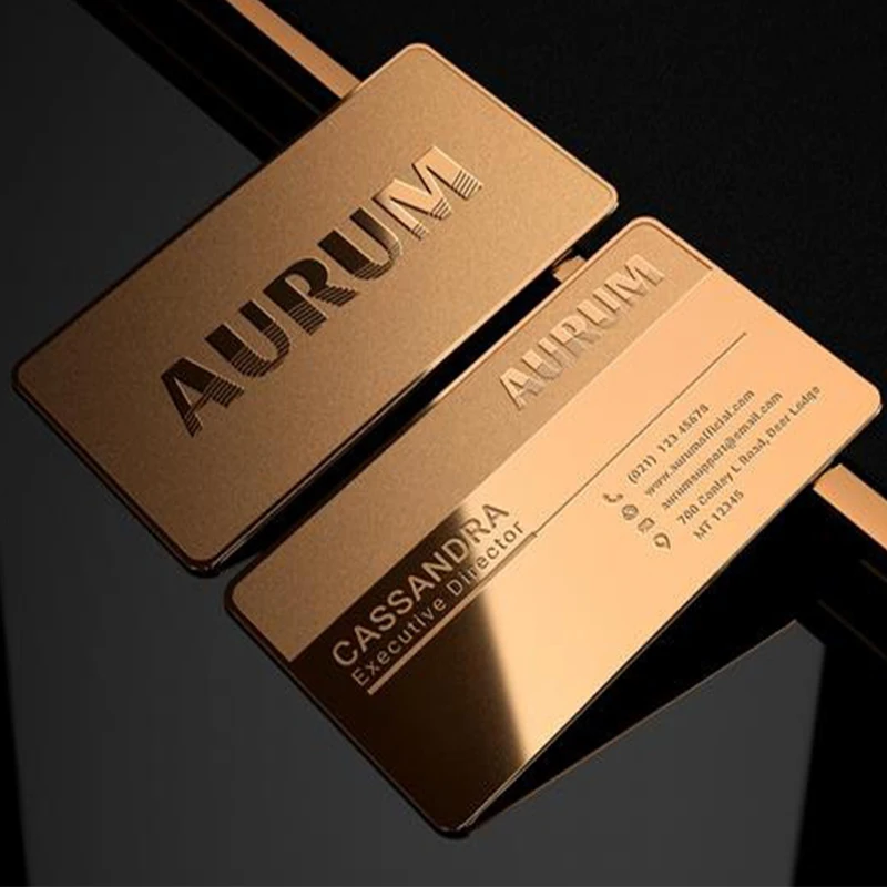 

custom. Luxury Mirror Finish Effect Metal Business Cards Printing From Shenzhen China