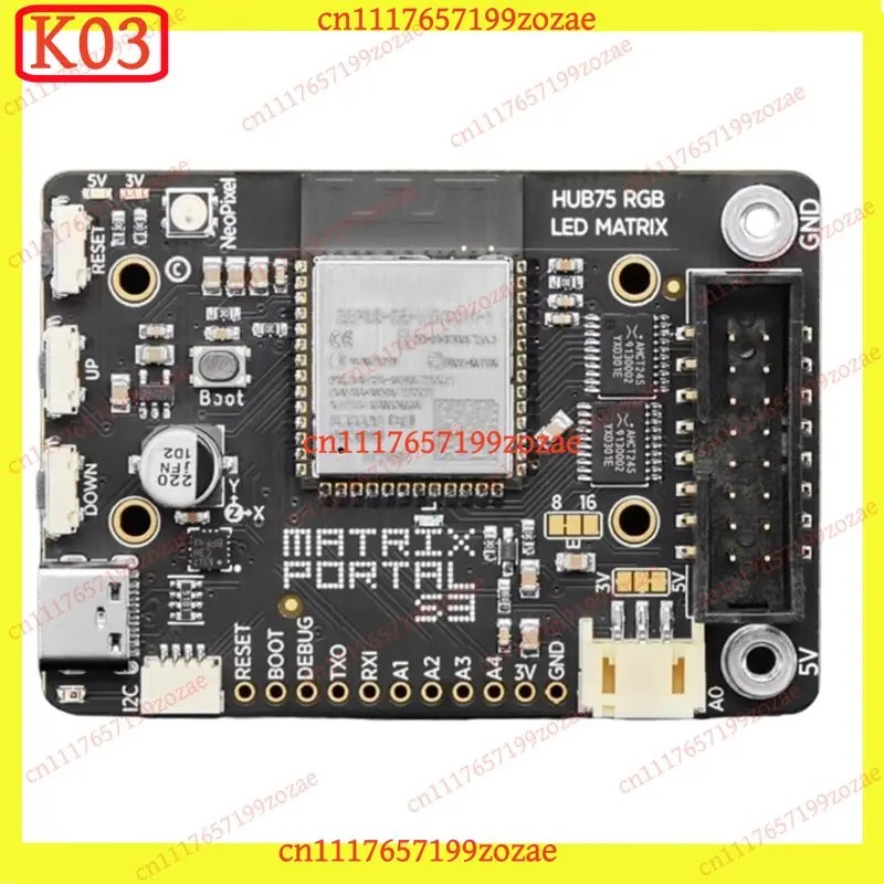 k3 HUB75 RGB LED Matrix Driver Board, ESP32-S3 CircuitPython Powered Internet Display Adapter