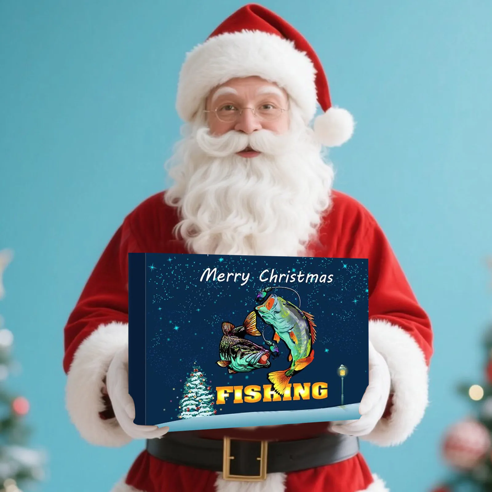 Christmas Toys Kids Stopwatch Countdown Advent Calendar Fishing Christmas Countdown 24 Days Fishing Set For Adult Children