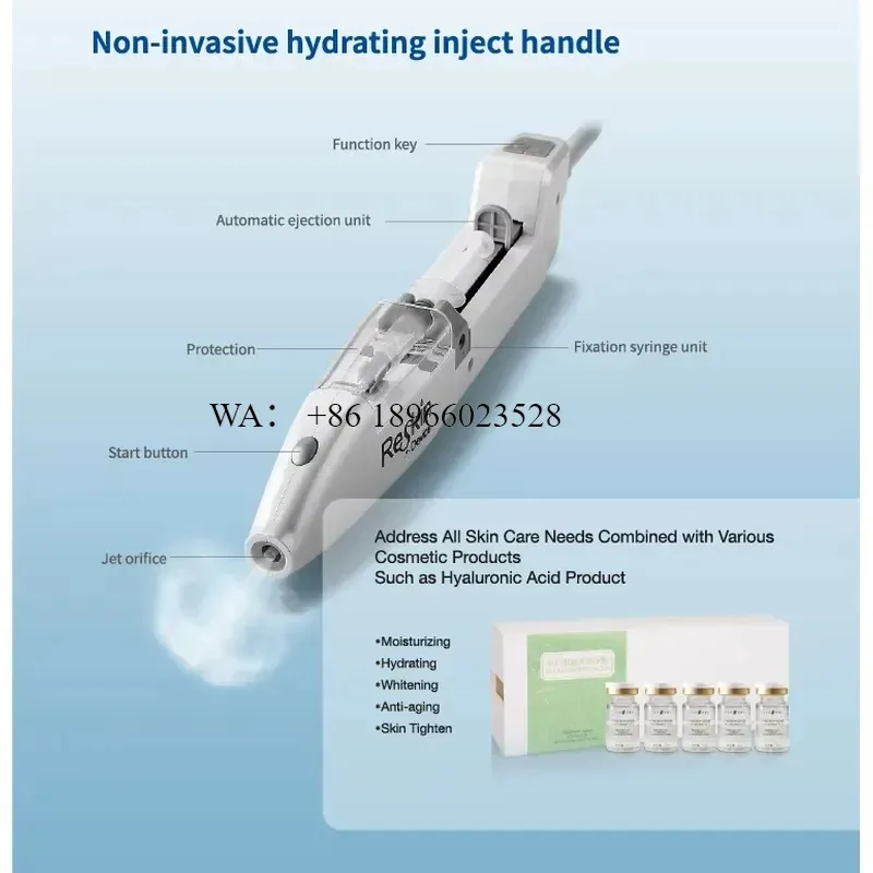 WMWMNU Mini Portable Free Mesotherapy Facial Care Device with LCD Touch Screen for Rejuvenation CE Approved