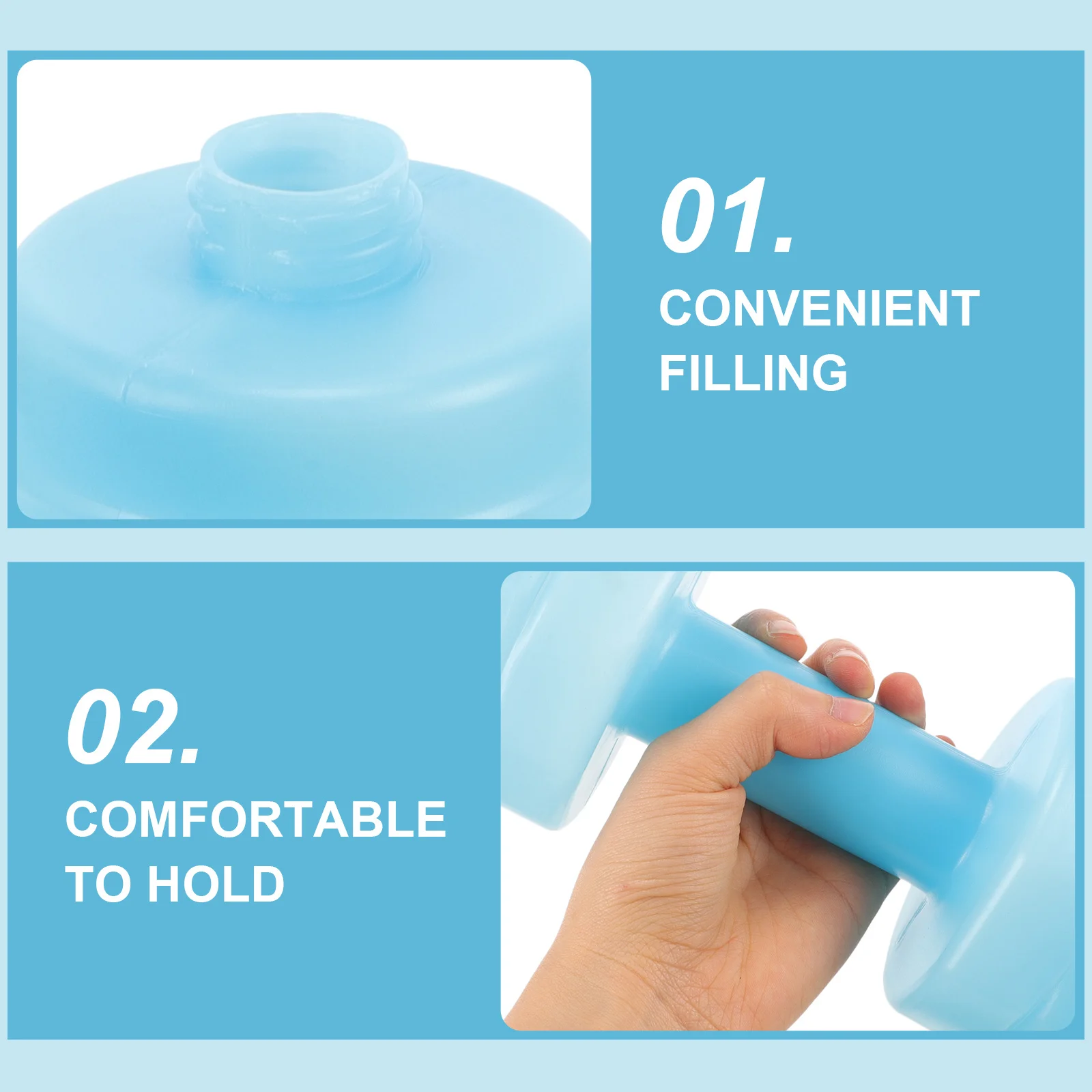 

Dumbbell Shaped Water Bottle 1L Reusable Pet Material Creative Fitness Sports Bottle for Gym Outdoor Running Workout Travel