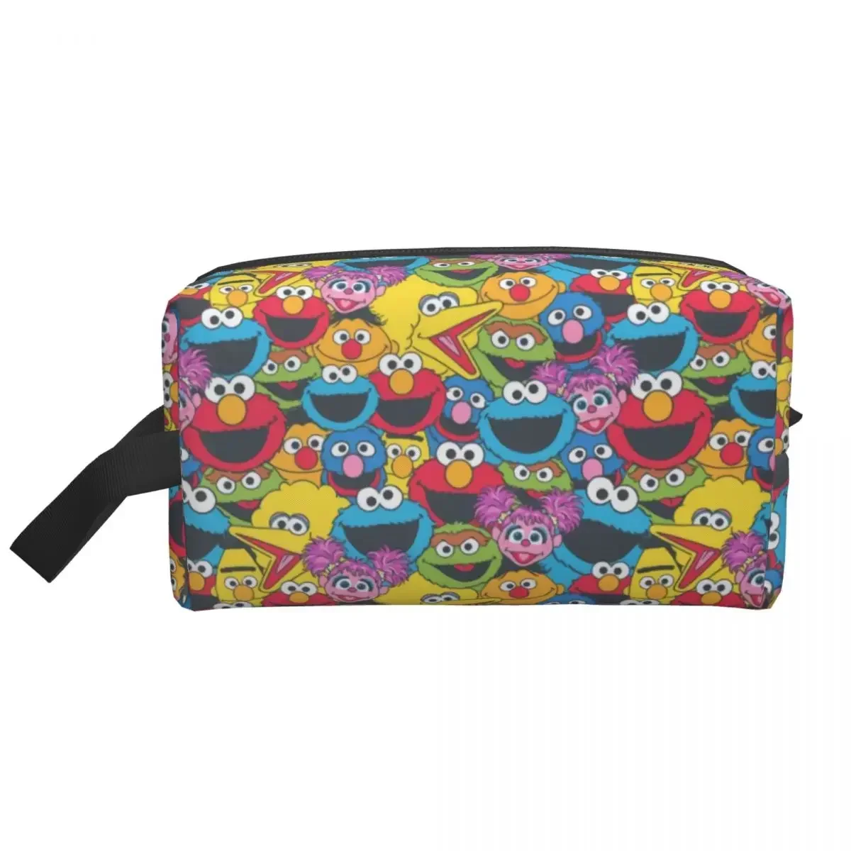 Sesames Street Cookie Monster Cosmetic Bag Women Cute Big Capacity Happy Elmo Makeup Case Beauty Storage Toiletry Bags