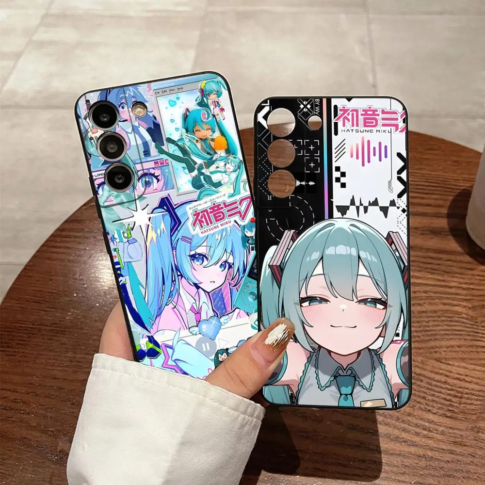 Kawaii H-Hatsune Miku Handyhülle für S25 Ultra Samsung S26 S24 Fe S23 S22 S20 S21 Plus A54 A34 A53 A16 Rückseiten-Cover