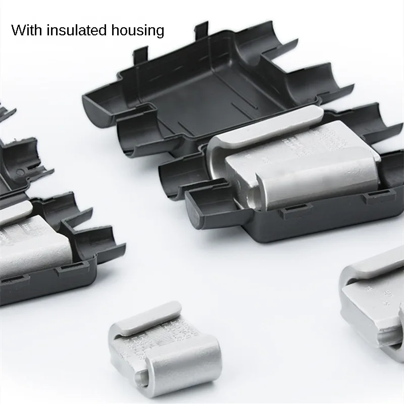 C-Type AMP Wedge Cable Clamp - Aluminum Conductor Clips for Overhead Power Lines & Substations