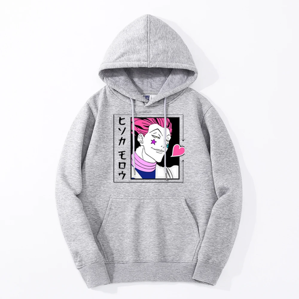 

HUNTER×HUNTER Hisoka Japan Anime 2024 Autumn Winter Fashion Loose Hoodie Sweatshirts Harajuku Print Tracksuit Breathable Top