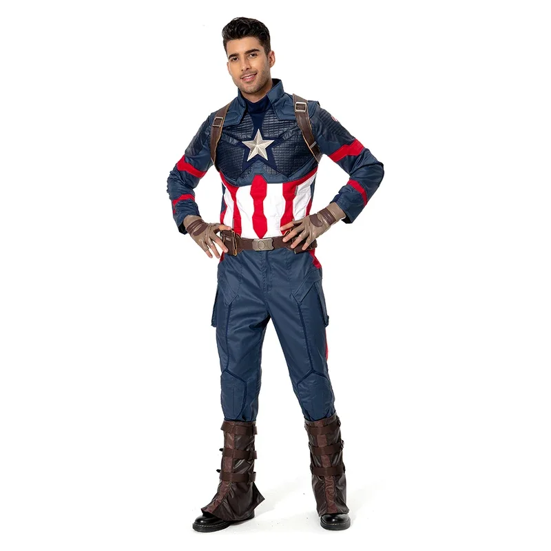 Steve Cosplay Costume Steven Rogers Uniform Halloween adult man Custom full set