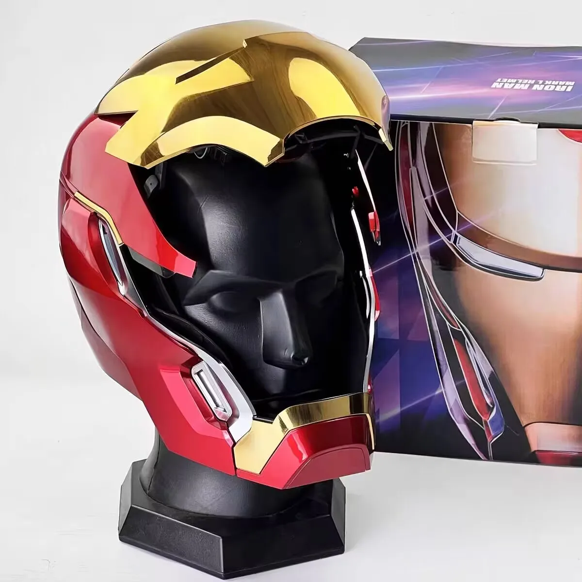 Marvel Electric Iron Man 1:1 MK50 MK5 Helmet Voice Control Eyes With Light Model Toys For Adult Technology Wearable Xmas Gift