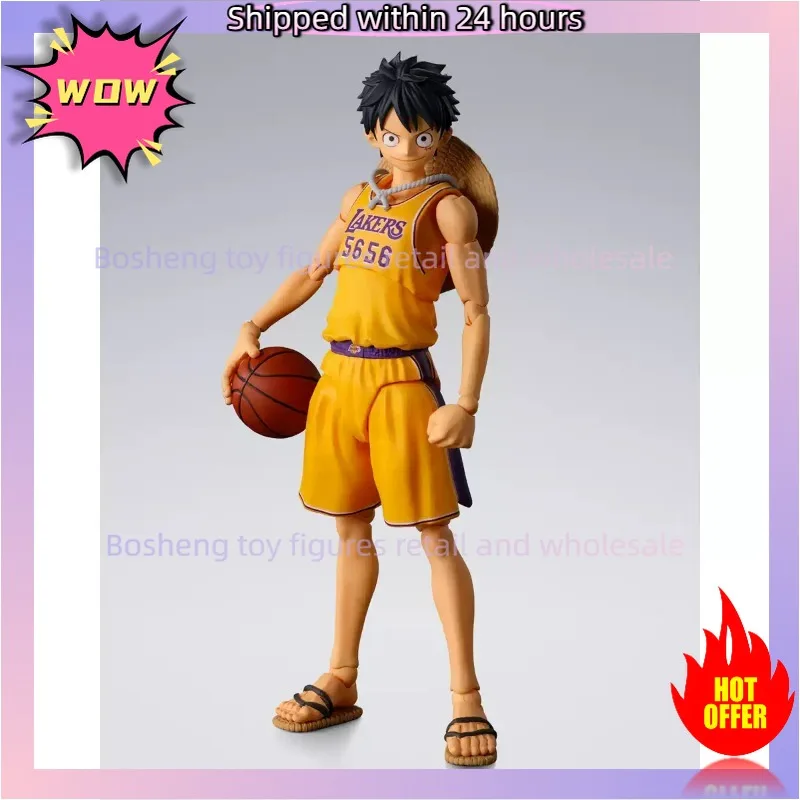 Bandai Soul SHF Nautical King NBA Monchi D Luffy, Los Angeles Lakers team figure view 5