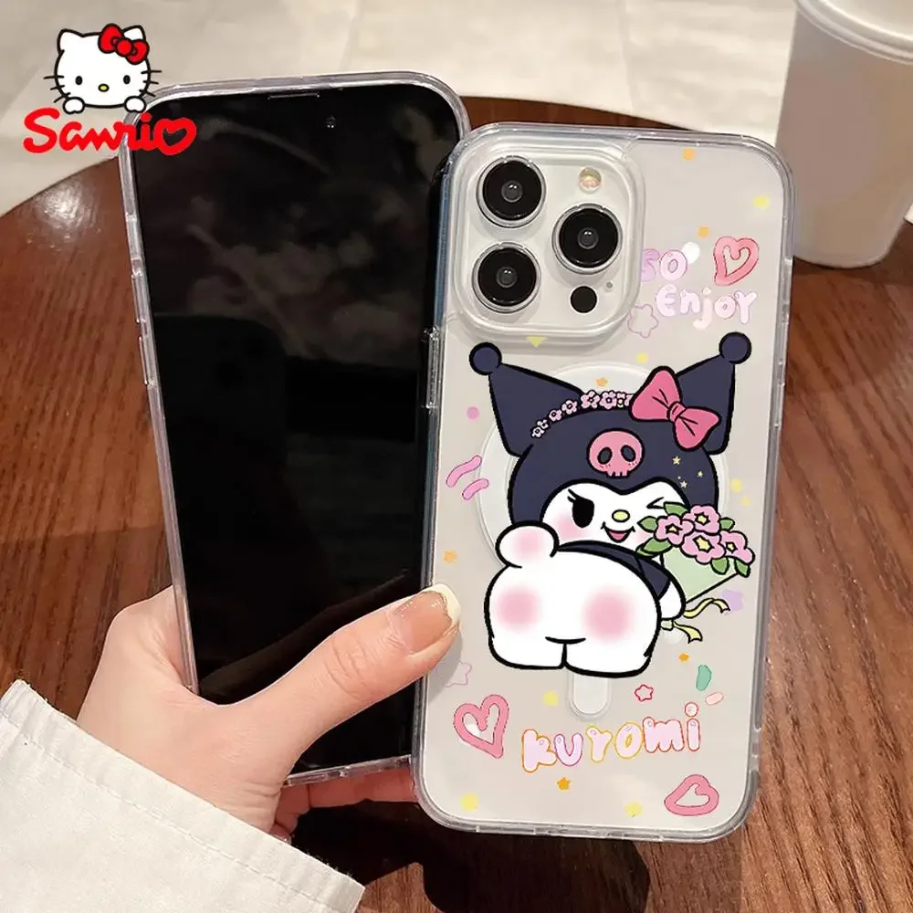 Sanrio Kt Iphone 16 Promax funda prevención de caídas Iphone 16/15/14/13/12/11 chica Iphone funda Sanrio Hellokitty Kawaii accesorio