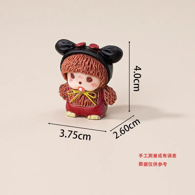 

6pcs Cute New Monqijqij Ornaments Figurines Cute Desktop Ornaments Sitting Toys Decoration Figurine Figure Children's Gifts