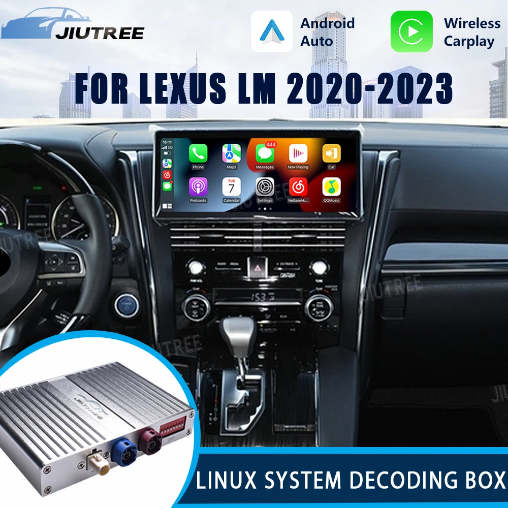 Linux Interface Box Fit For Original Car Screen For Lexus LM 2020-2023 Wireless Apple CarPlay Android Auto