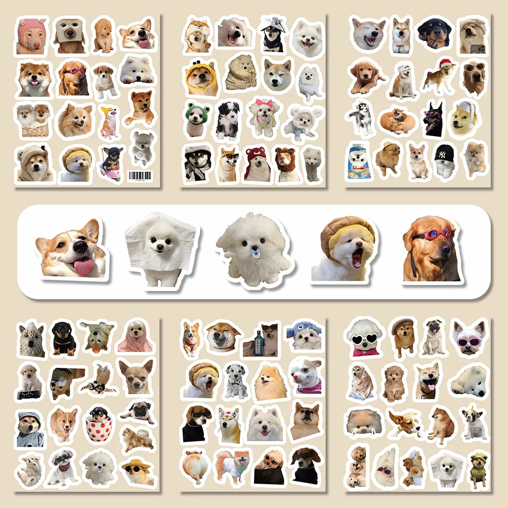 

100PCS Funny Puppy Pet Stickers Cute Shiba Inu Dog Cute Pet Graffiti DIY Decorative Phone Case iPad Waterproof Stickers Kids Toy
