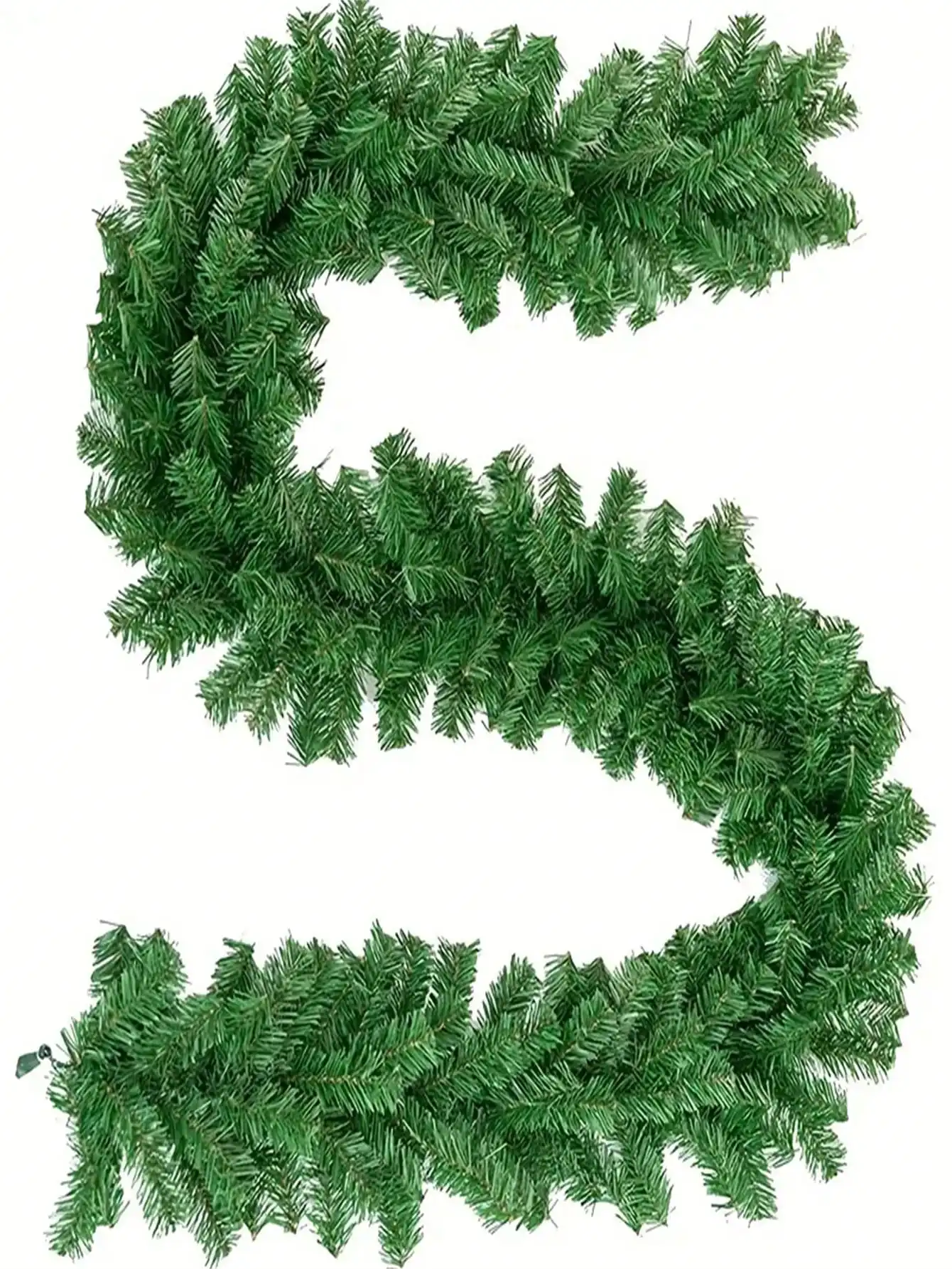 106inch Christmas Vine Wreath Decoration, Non-Luminous Artificial Wreath, Suitable for Indoor or Outdoor Use, High-Quality Soft Green Holiday