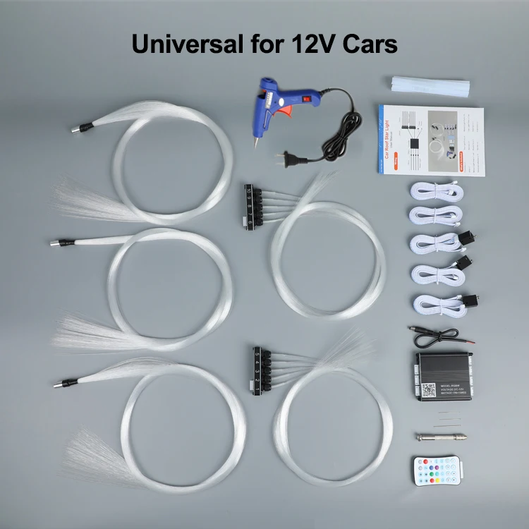 Premium Car Roof Star Light APP Remote Control RGBW Glow Fiber Optic Starlight Headliner Kits for Car Interior Decoration