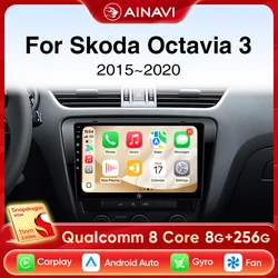 Ainavi Car stereo Radio For Skoda Octavia 3 2014 2015 2016 2017 2018 2019 Multimedia Android Auto Wireless Carplay WiFi DSP BT