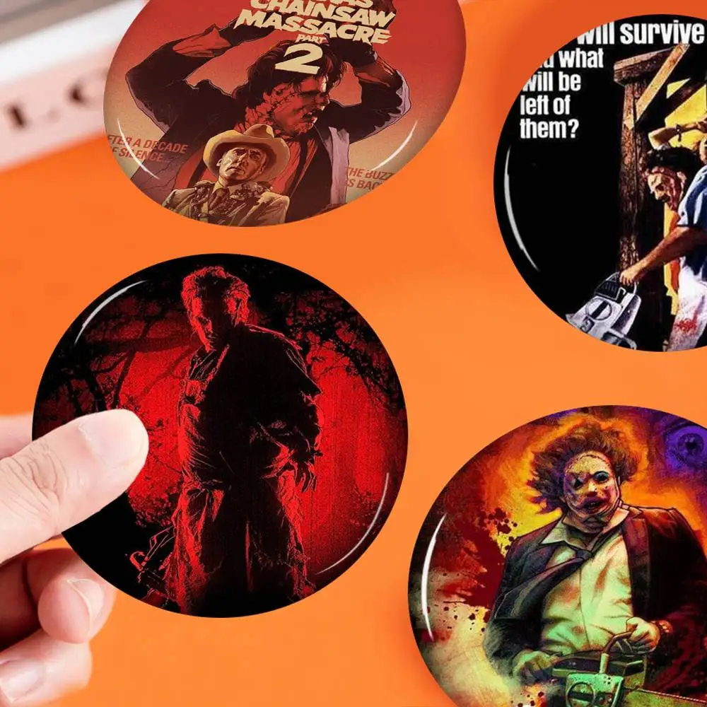 The Texas Movie Chainsaw Horror Massacres Anime Brooches Cute Cartoon Badge Jacket Jeans Lapel Pin Gift Accessorie