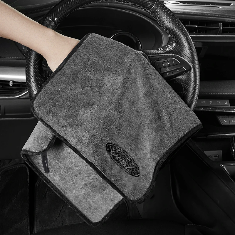 Microfiber Towel Car Cleaning Drying Cloth Car Wash Towel Auto Accessories For Ford Focus mk4 Ranger 2 3 Edge S-MAX Fiesta Fusio