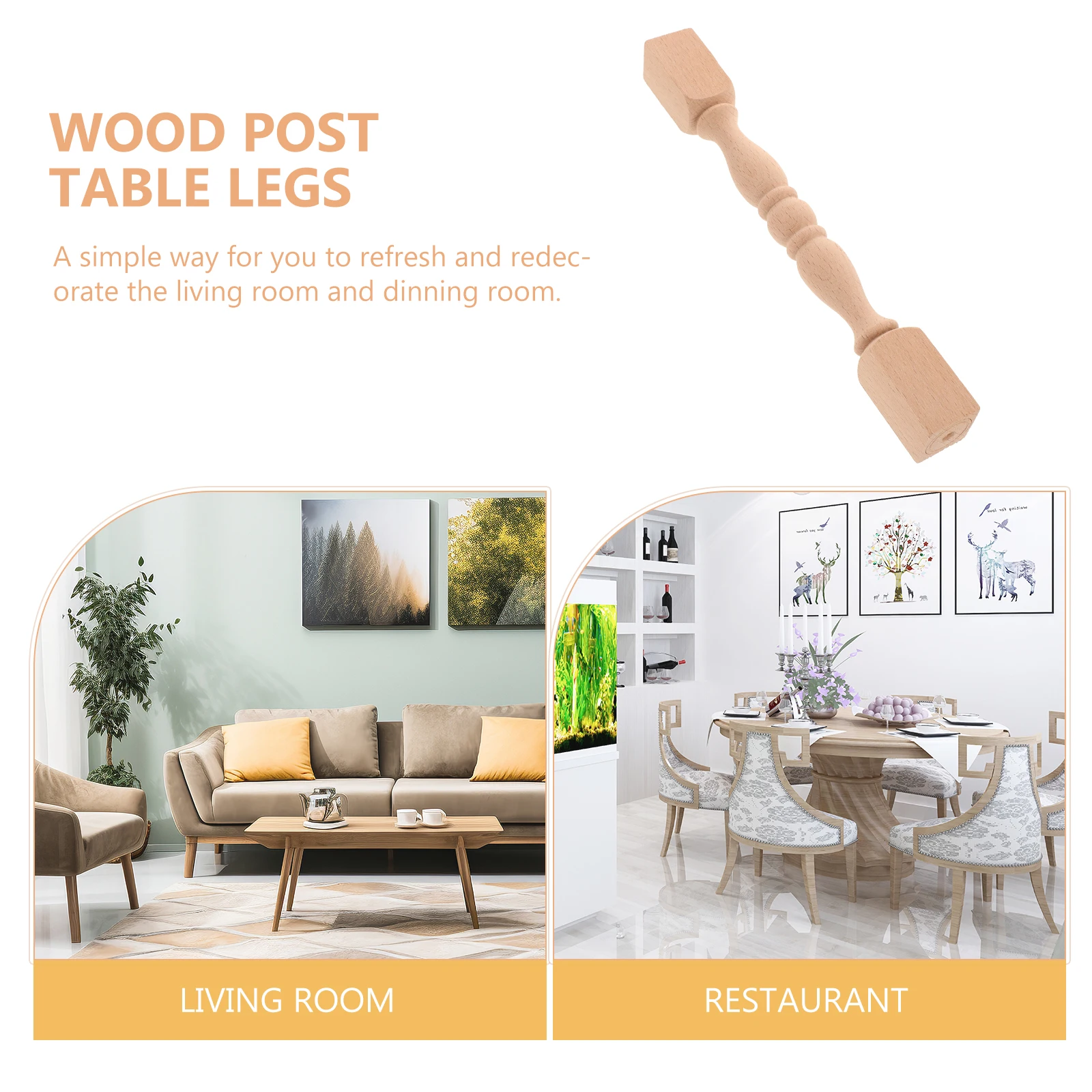 

Solid Wood Roman Column Post Handcrafted Wooden Carved Furniture Leg Decorative Cabinet Support Turned Wood Column for Home