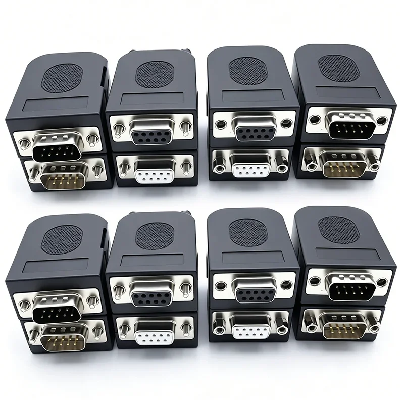 2Pcs DB9 RS232 RS485 Connector D-SUB 9 Pin Male Female Plug  Custom Breakout Terminals White Glue Wire Solderless Connectors