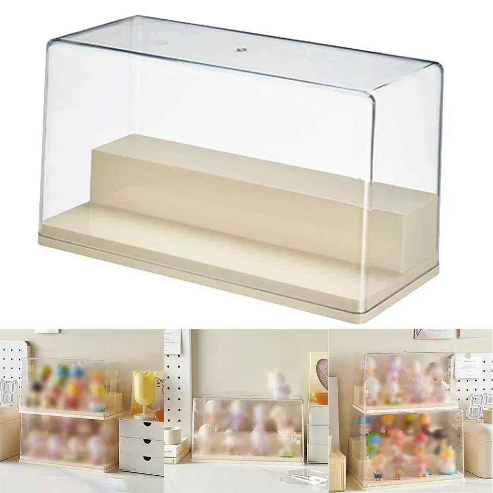Multilayer Stackable Storage Box for Dolls and Action Figures Transparent Plastic Organizer with Secure Lid for Dust Protection