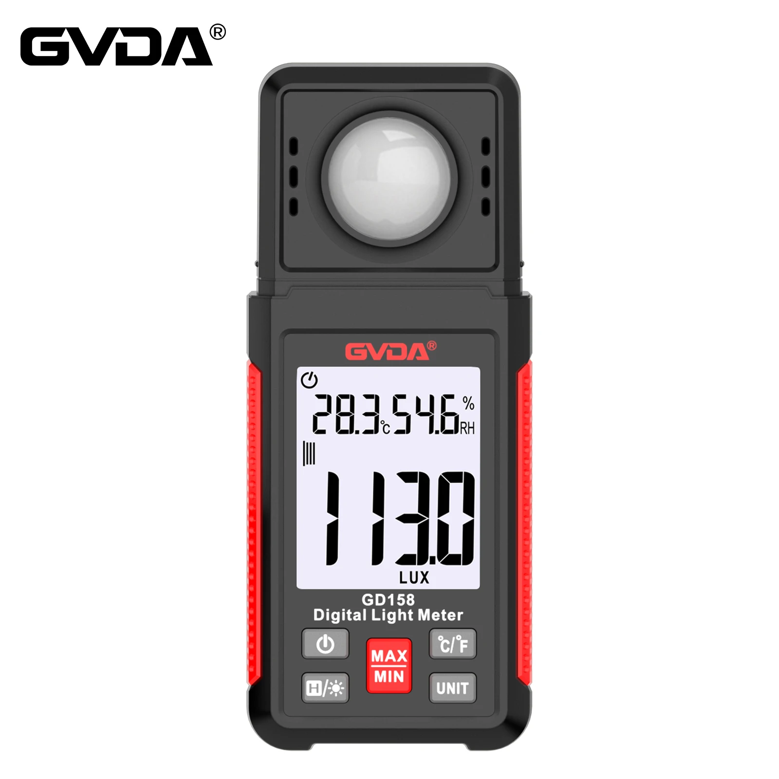 GVDA Digital Lux Meter Light Meter Photometer Portable Lightmeter Luxometro Luxmeter 200000 Lux Illuminance Meter Illuminometer