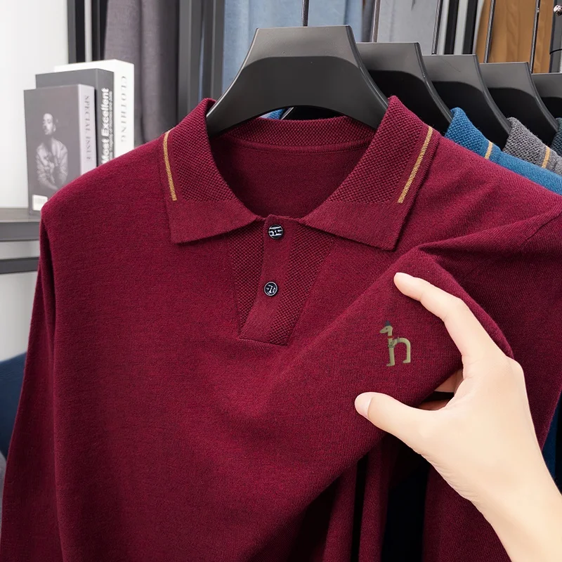 حار بيع عالية الجودة الرجال محبوك البلوزات الوافدين الجدد لينة مطاطا الكلب طباعة التلبيب البلوز الشتاء الأعمال الرجالية #3