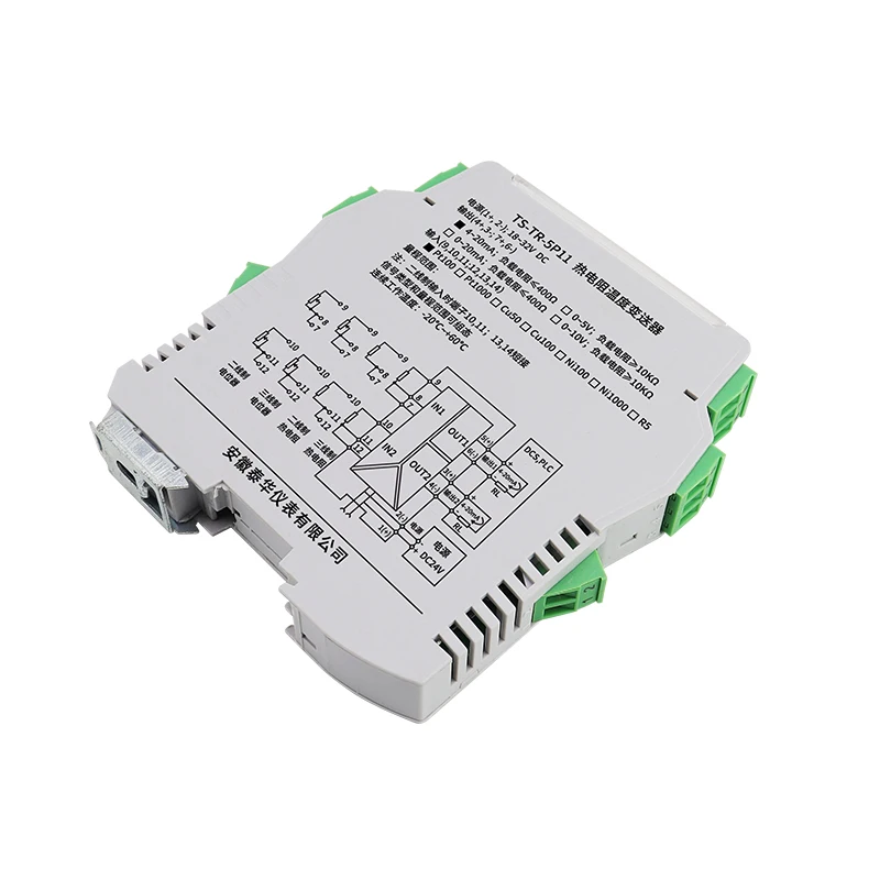 Temperature Transmi RTD pt100/ 1 Into 1 Out Signal Isolator TC Sensor Converter Module 4-20mA 0-10V 5V