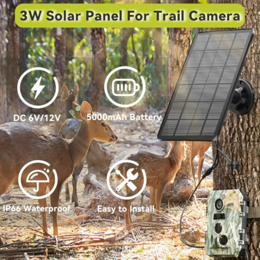 Trail camera solar panel mounting detail