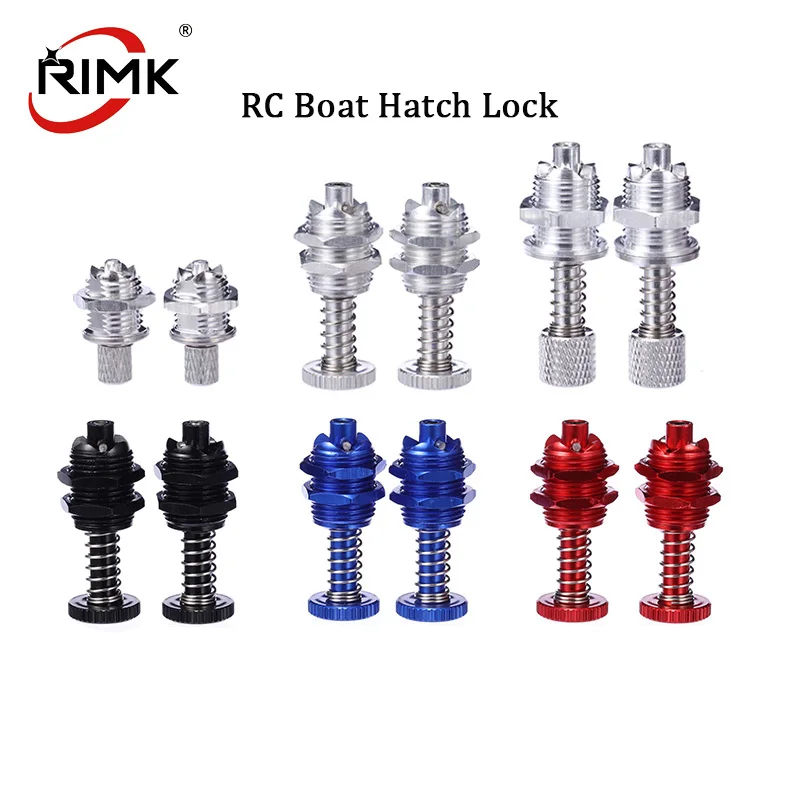 2Pcs RC Boat Hatch Locks CNC Aluminum Push Button Hatch Locks M10/M12 Hatch Cover Lock for RC Boat Body Shell Spare Parts