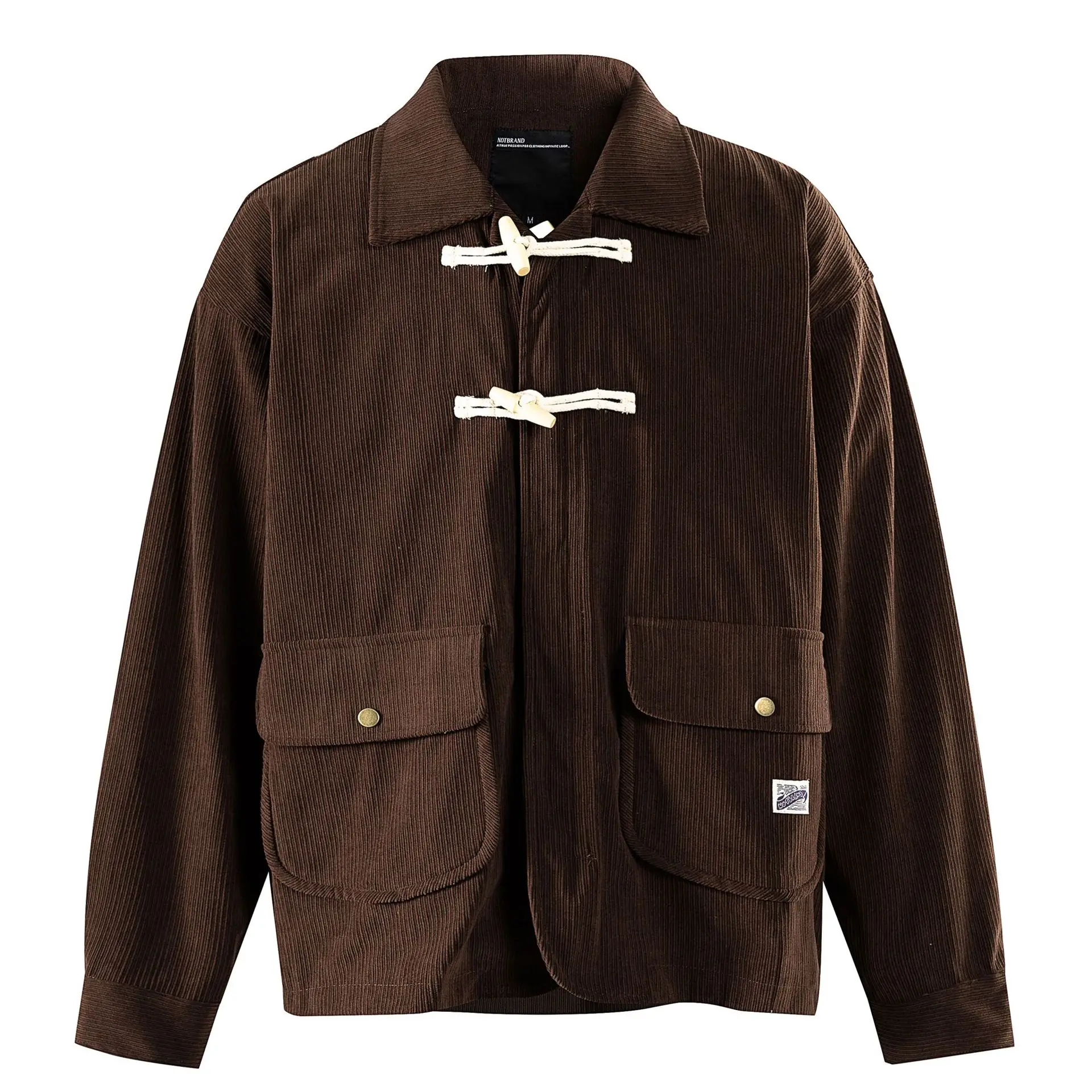 

East Encounter STUDIO Винтажная японская рабочая одежда Jaet Вельветовое двубортное свободное длинное пальто све