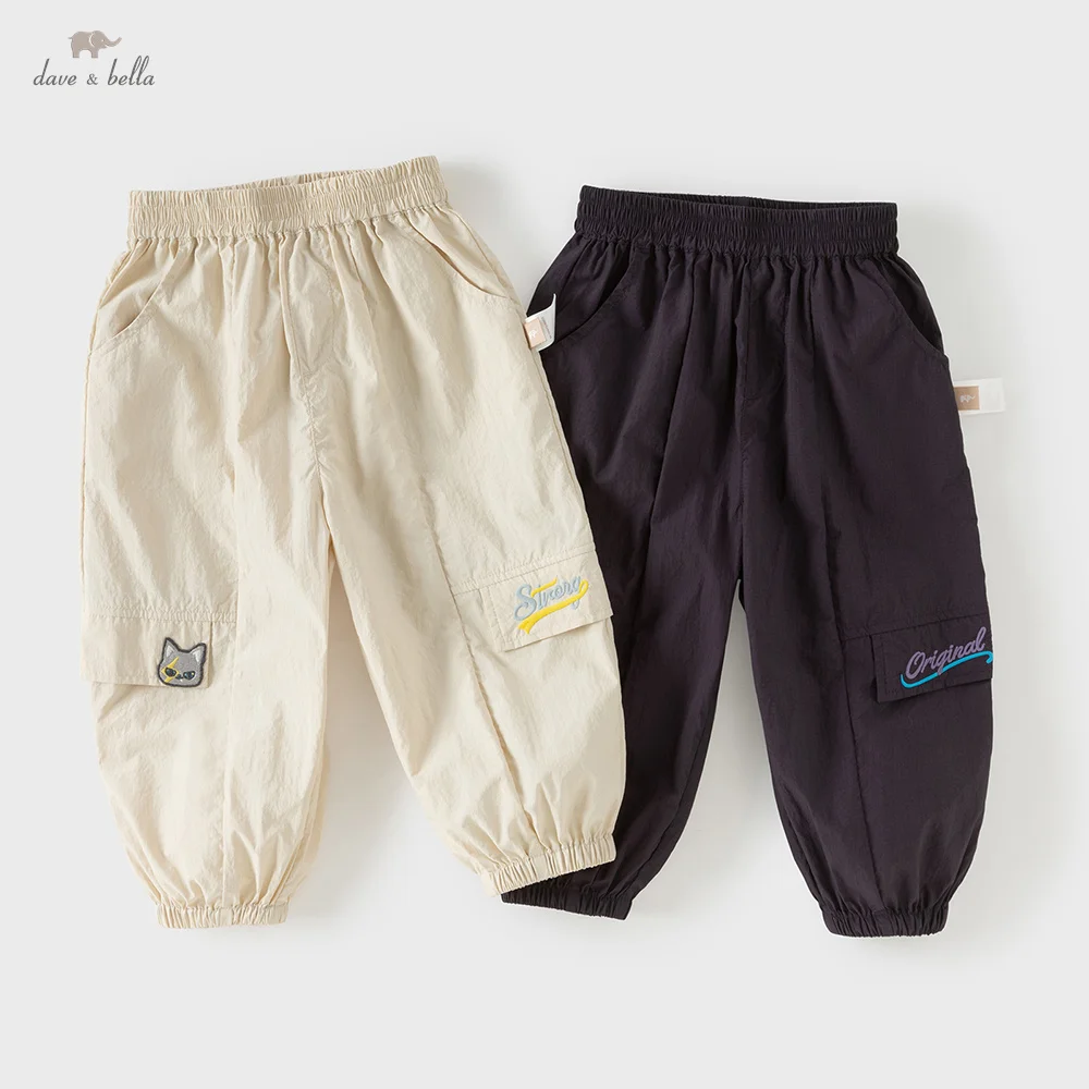 Dave Bella Children Pants Summer Kids Clothing Boys Cool Trousers Elastic Waist Casual Sports Comfort Jogger Outdoor DB2261616