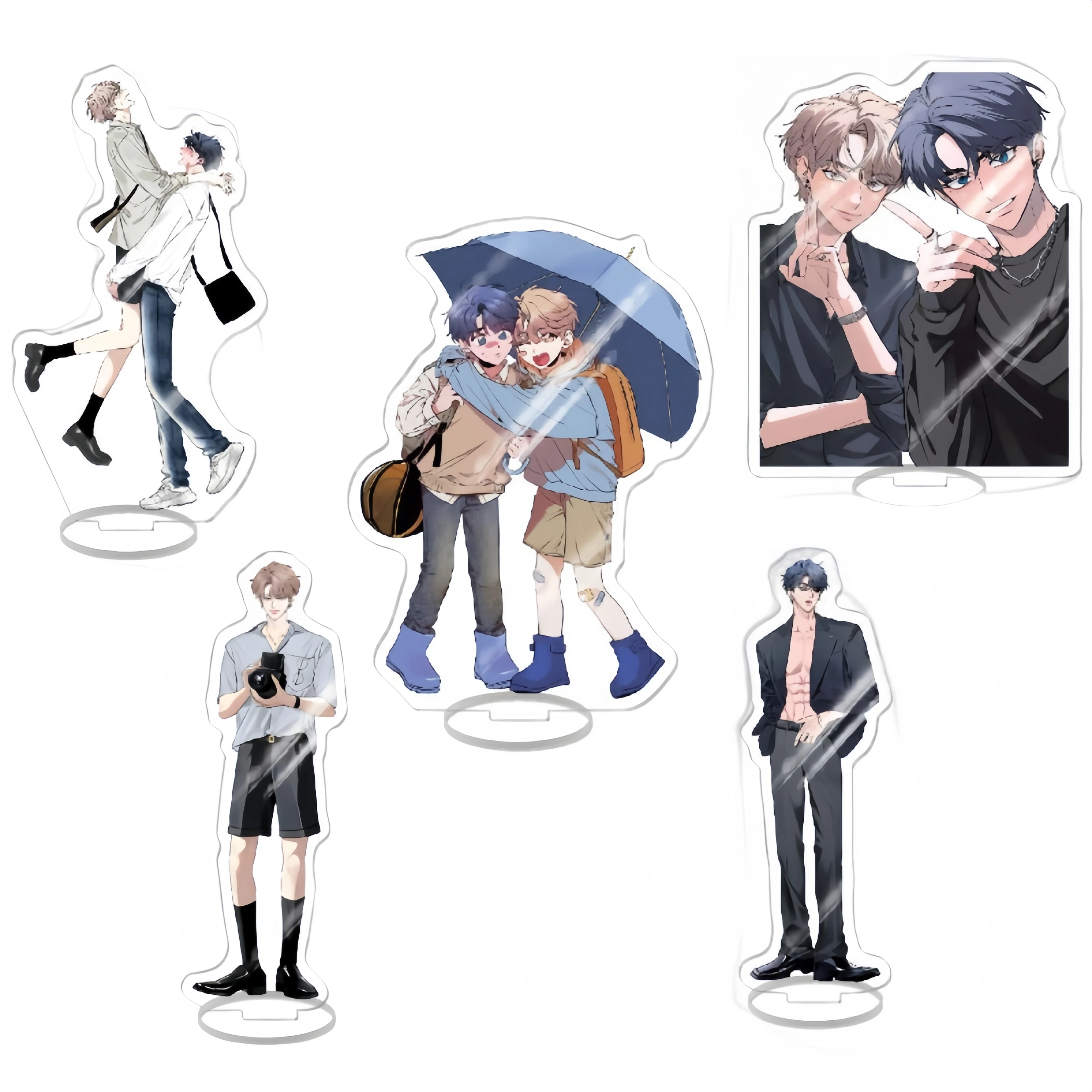 Acrylic Manwha Sketch Couple Stand Model Plate Decoration Desk Figure Display Game Related Products Gift Animation Products