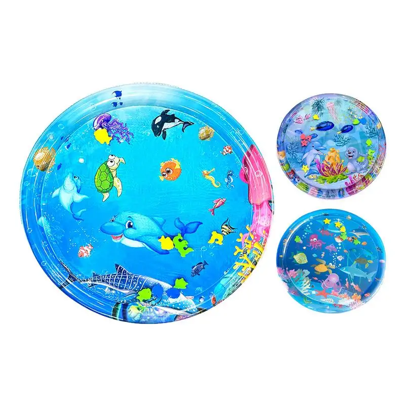 

Water Play Mat For Cats Water Sensory Pad Thickened Water Sensory Playmat With Fish For Pet Play Water Sensory Patting Pad