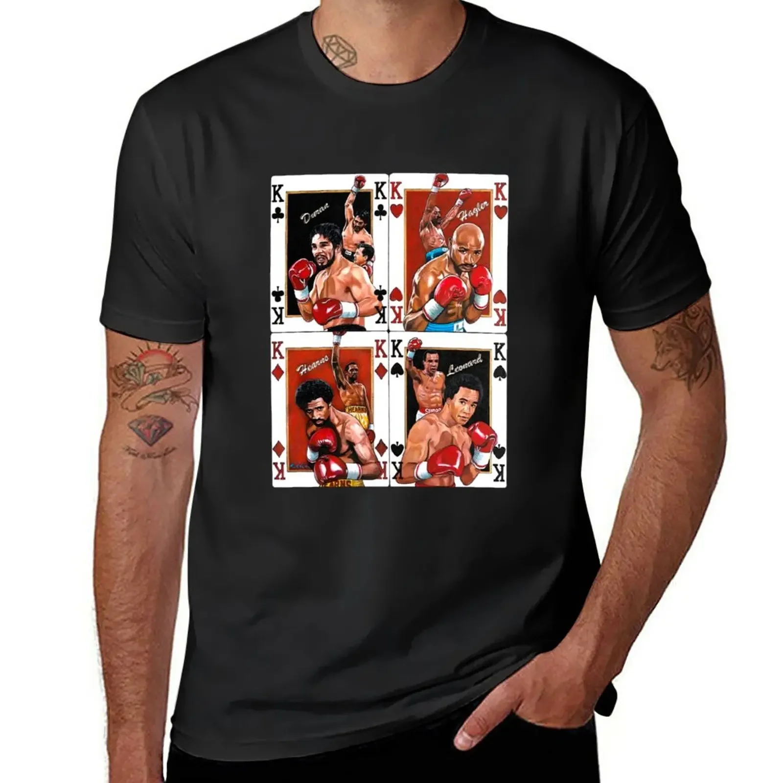 

Four Kings Duran, Hagler, Hearns, Leonard T-Shirt sublime aesthetic clothes cute tops plain black t shirts men