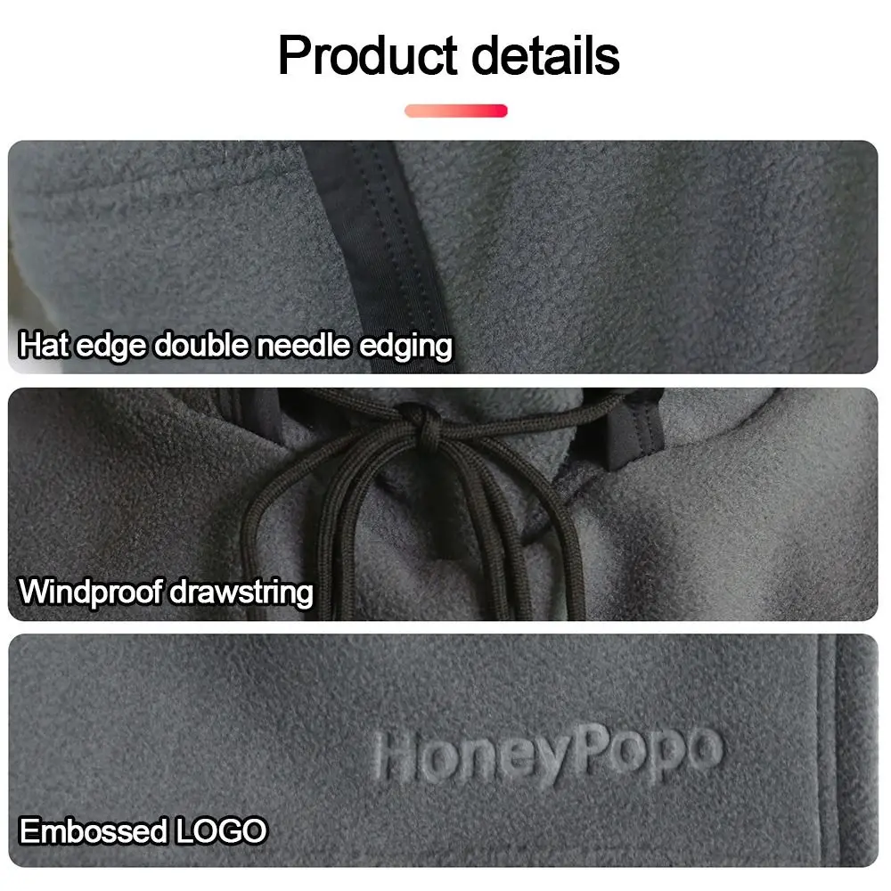 Modna polarowa zimowa czapka zintegrowana z szalikiem, ochrona uszu, ciepła kominiarka, miękki, swobodny zestaw szalika z kapturem dla kobiet i mężczyzn.