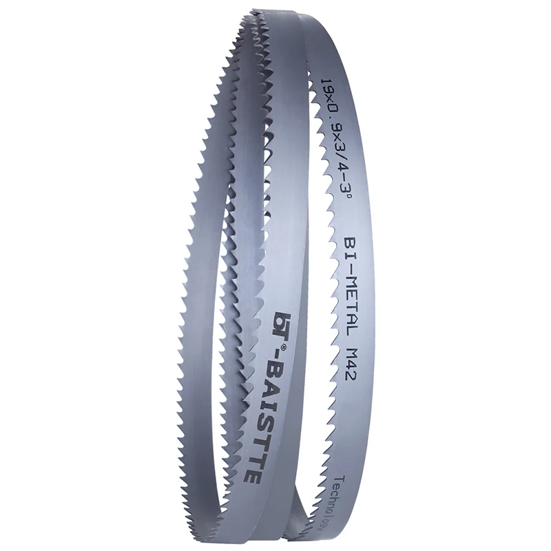 Lames de scie à ruban personnalisées de longueur 1500-4000mm x 19mm x 0.9mm ou 0.75 "x 0,035" bi-métal pour la coupe du bois et du métal