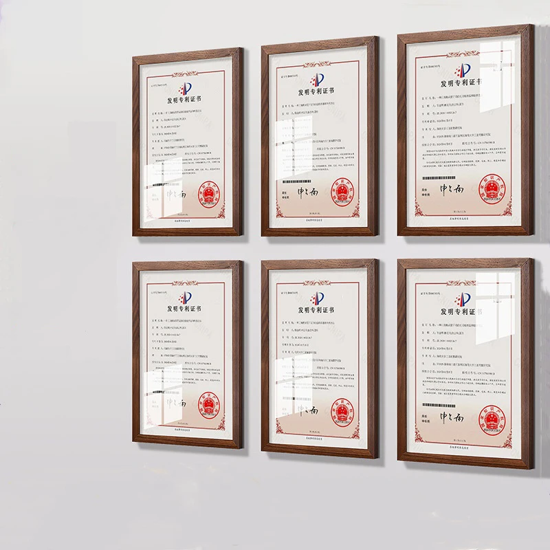 A4 Acrylic Certificate Frame Solid Wood Display Frame Ideal for Showcasing Personal Bios and Honor Wall Displays