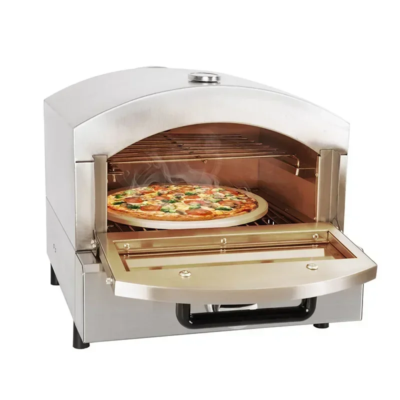 1800W Pizza Oven Desktop Electric Pizza Machine Outdoor Stainless Steel Pizza Oven