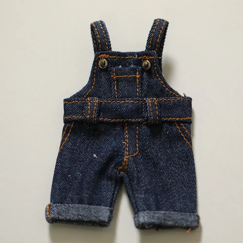 New Fashion Doll Rompers Outfits Handmade 10 Colors Doll Jeans Pants Doll Clothes For 10cm Cotton Doll