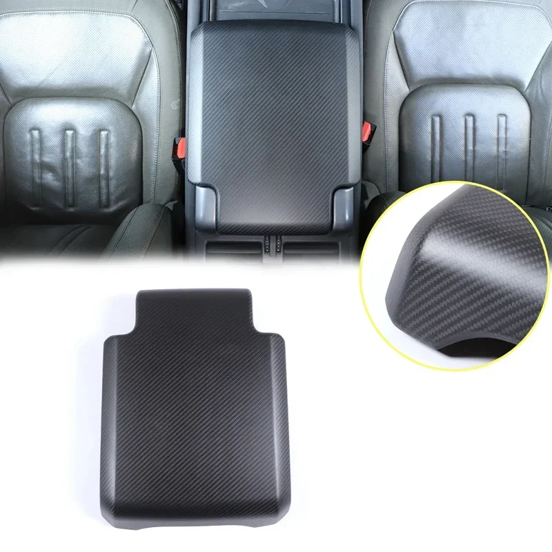 

For 20-24 Land Rover Defender 90 110 Real Carbon Fiber Car Center Control Armrest Box Protective Cover Sticker Auto Accessories