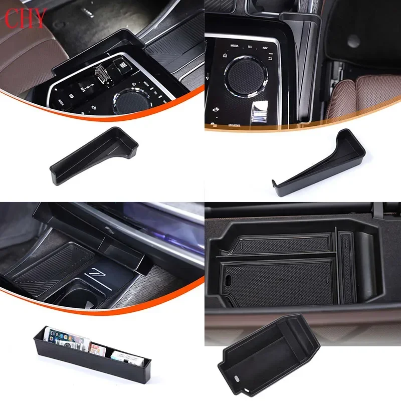 ABS Black For BMW 7 Series G70 2023-2025 Car central control handrail gear box storage box mobile phone tray car accessories