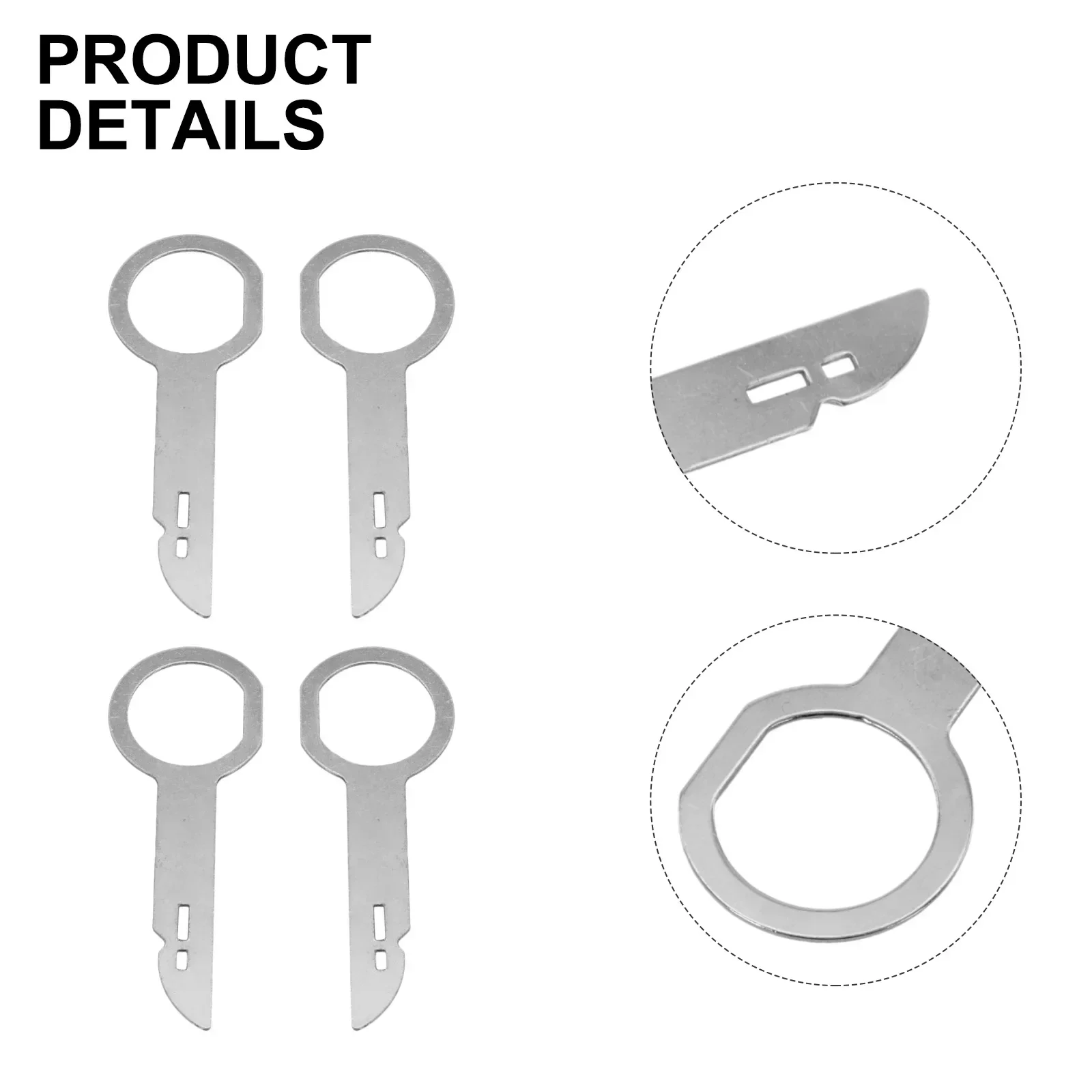 2/4PCS Radio Stereo Removal Extractor Key Release Pin Head Unit Audio Install Tool For Ford For Mercedes Car Removal Tool view 3
