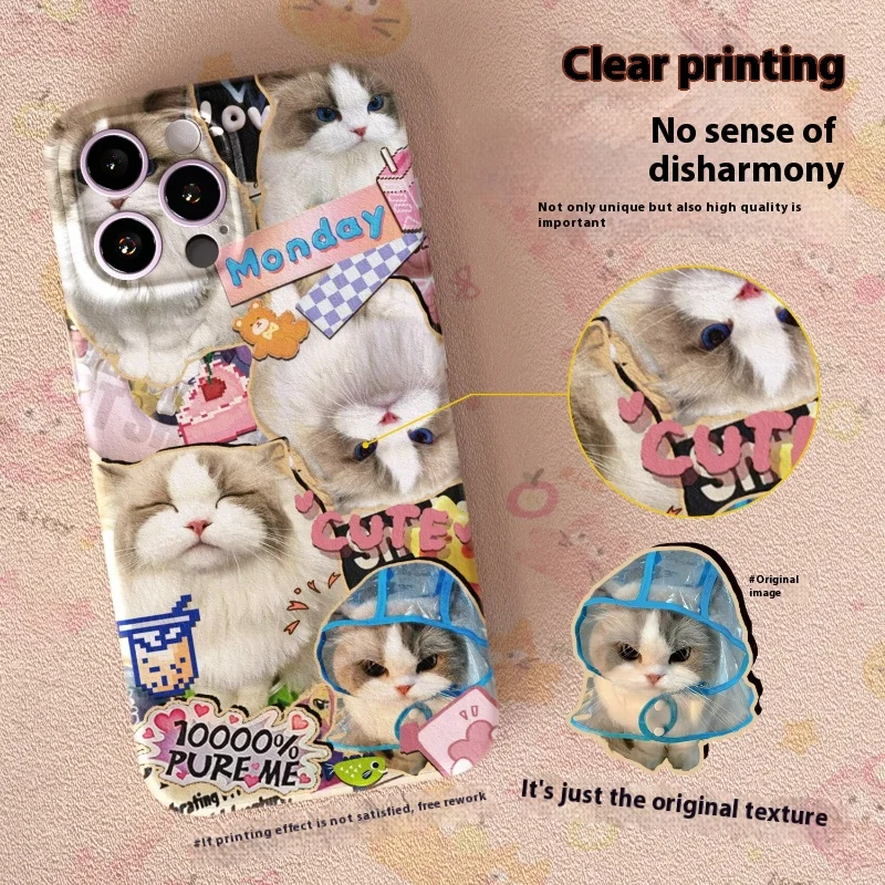 Customized cat and dog DIY pattern for pet phone case, customization, will not hit the shell, cute