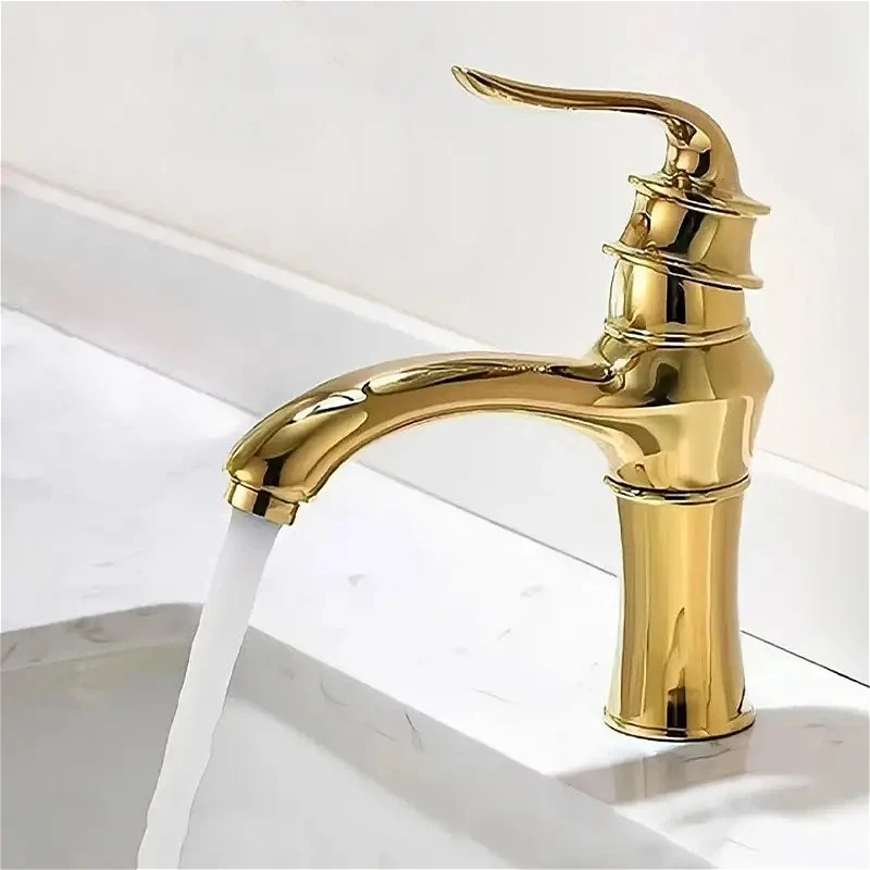 

Single Handle Retro Style Faucet Washbasin Faucets Bathroom Countertop Faucet Deck Mounted Hot and Cold Mixer Tap G1/2