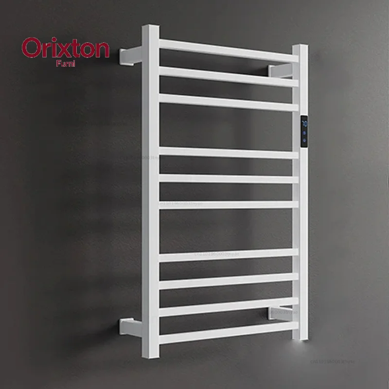 304 Stainless Steel Electric Towel Rack 780*500*120mm 110V/220V 0-24 Hours/45-70℃ Adjustment Towel Warmer Rail White/Black/Gold
