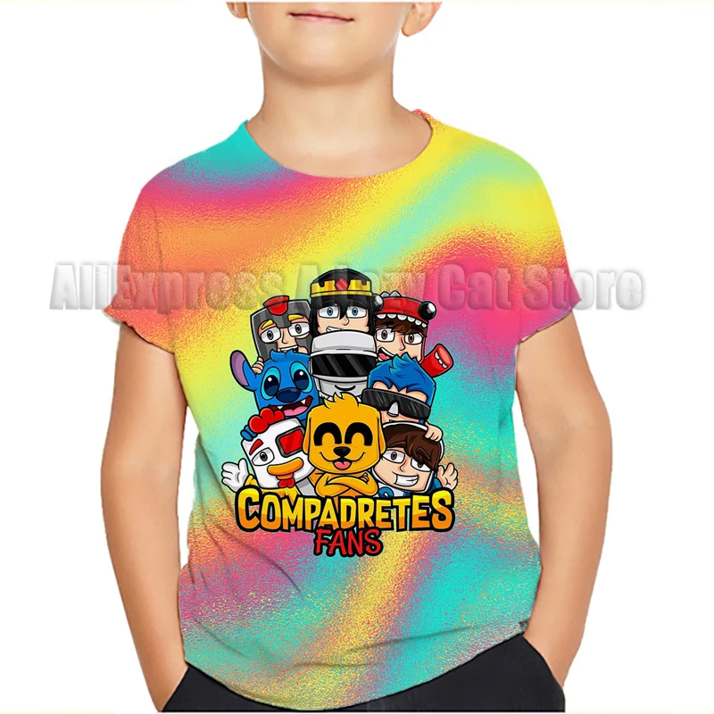 Mikecrack Compadretes Short Sleeve Kids Girls Clothes 3D Print Tee Shirt Children\'s Clothing Fashion Costumes for Girls Top