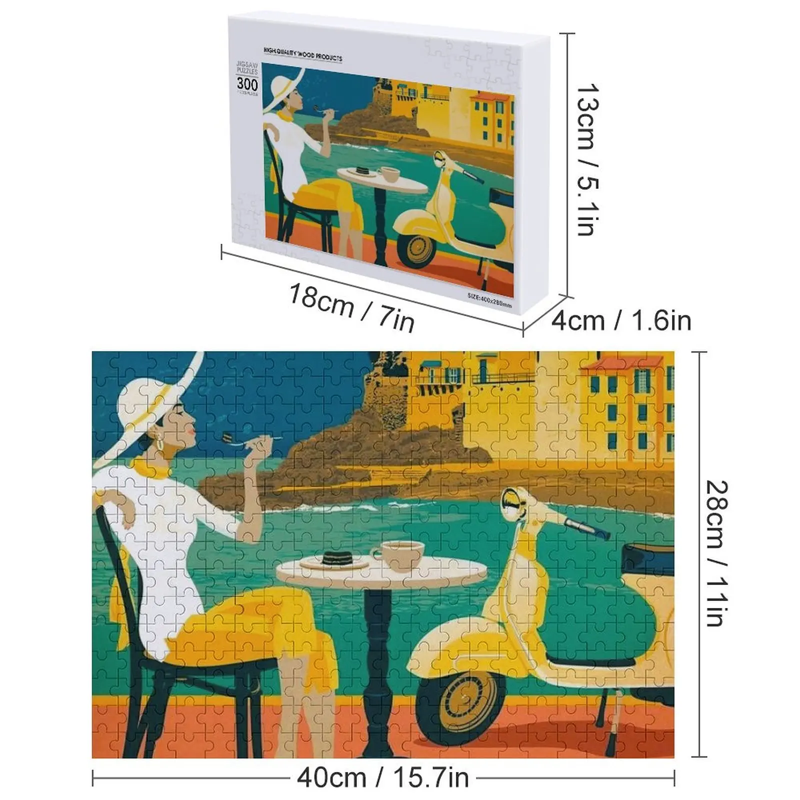 PORTOFINO ITALIA: Vintage Resort Viagem Publicidade Impressão Quebra-cabeça Brinquedos de Natal Escala Motores Quebra-cabeça de imagem personalizada